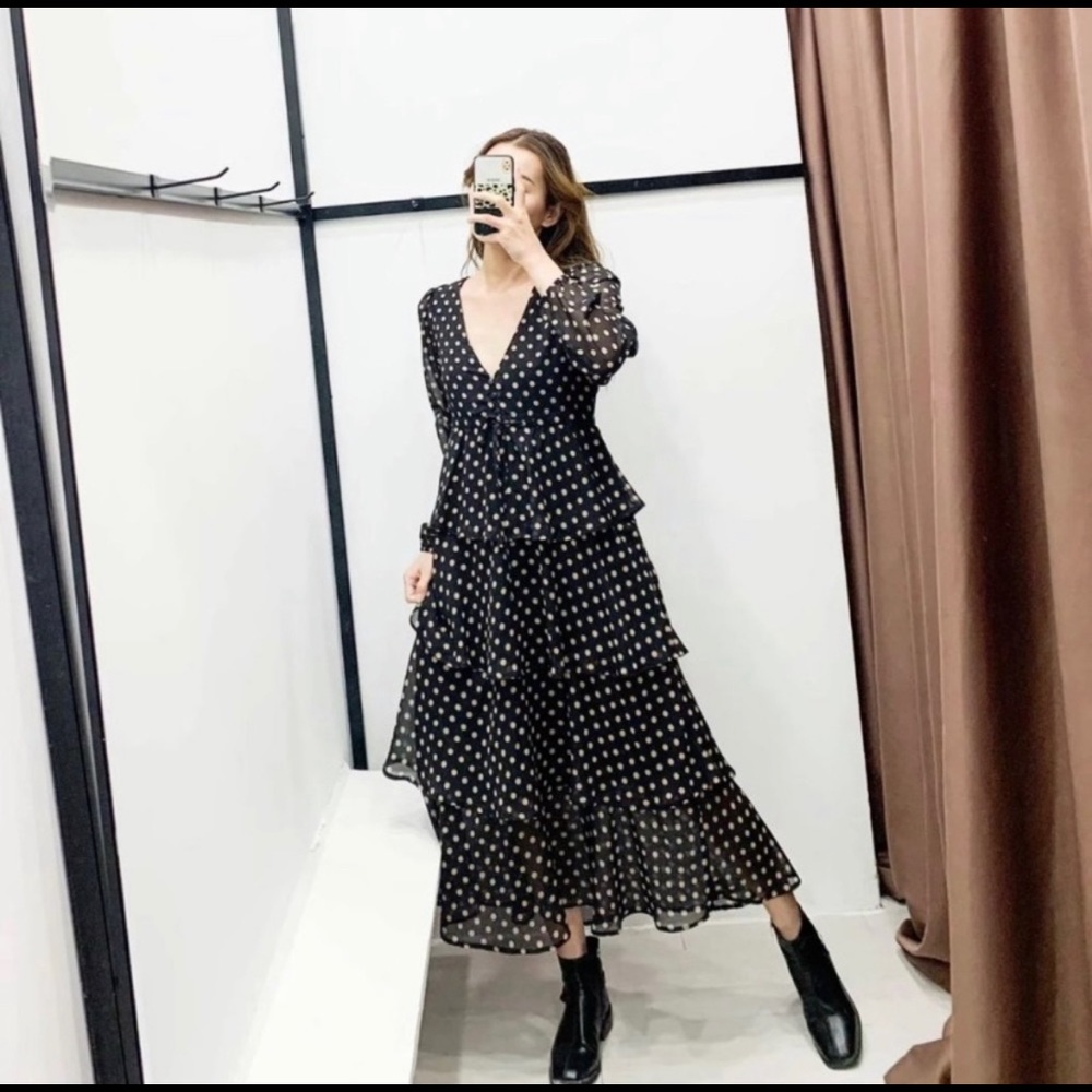 NWT Zara polka dots dress